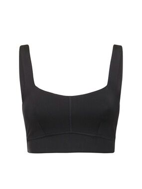 girlfriend collective Addison Black Supportive Crop Sports Bra